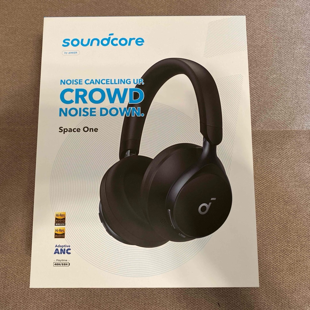 Anker(アンカー)のsoundcore SPACE ONE BLACK ワイヤレスヘッドホン スマホ/家電/カメラのオーディオ機器(ヘッドフォン/イヤフォン)の商品写真