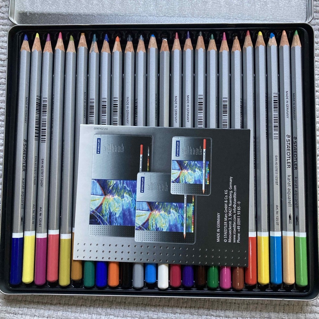 水彩画色鉛筆 24色 STAEDTLER KARAT AQUARELL エンタメ/ホビーのアート用品(色鉛筆)の商品写真