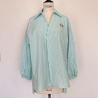 Stripe Shirts"/Green(シャツ/ブラウス(長袖/七分))