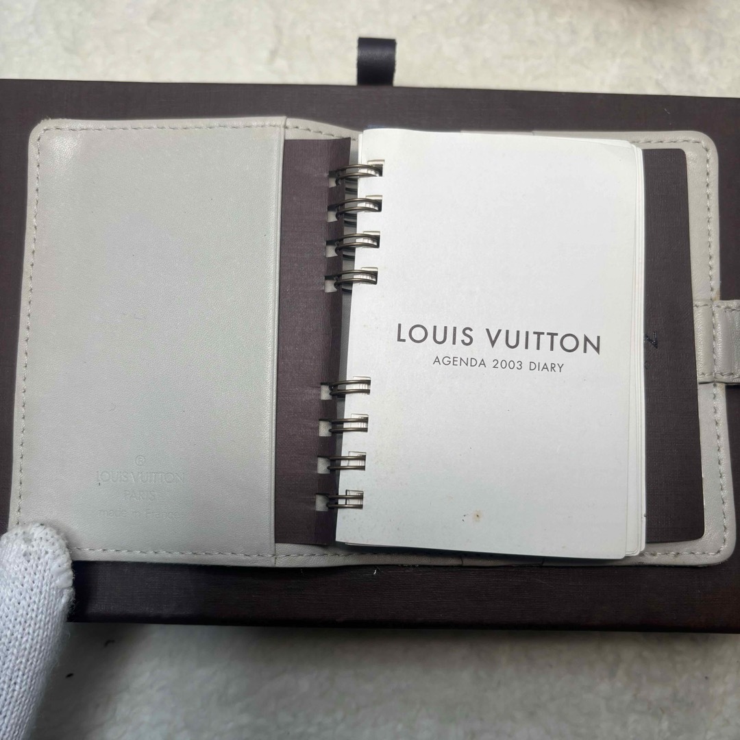 LOUIS VUITTON(ルイヴィトン)のレア 廃盤 ルイ ヴィトン 手帳カバーミニ アジェンダ カードケース シャイン メンズのファッション小物(手帳)の商品写真