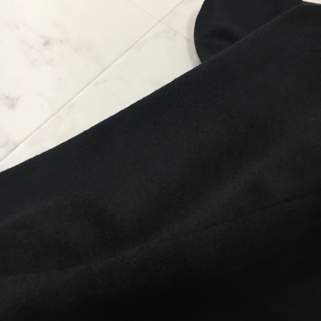 Max Mara(マックスマーラ)の美品　MaxMara マックスマーラ　カシミヤ100% フード　コート　ブラック レディースのジャケット/アウター(ロングコート)の商品写真