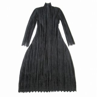 イッセイミヤケ(ISSEY MIYAKE)の美品 00aw イッセイミヤケ Velour Pleated Dress ドレス(ロングワンピース/マキシワンピース)