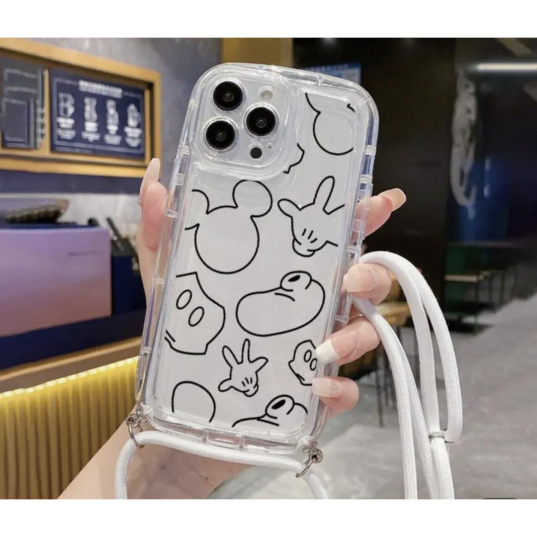 Disney(ディズニー)のiPhone14 iPhoneケース　ディズニー　ミッキー　ストラップ付き スマホ/家電/カメラのスマホアクセサリー(iPhoneケース)の商品写真
