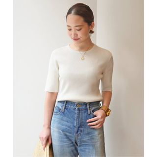 美品　ドゥーズィエムクラス　リブニット　Deuxieme Classe タートル