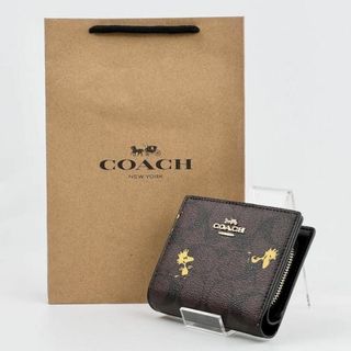 コーチ(COACH)の新品 COACH スナップウォレット COACH×PEANUTS 折り財布(財布)