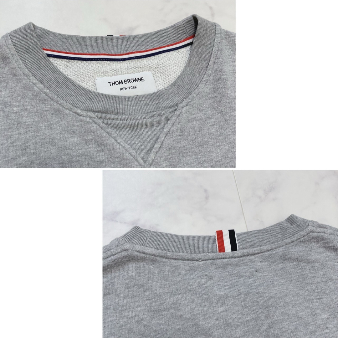 THOM BROWNE(トムブラウン)のTHOM BROWNE 定番 スウェット トレーナー グレー L レディースのトップス(トレーナー/スウェット)の商品写真