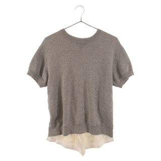 サカイ(sacai)のSacai サカイ 15SS ドッキングデザイン 半袖スウェット Tシャツ グレー 15‐02216 レディース(Tシャツ(半袖/袖なし))