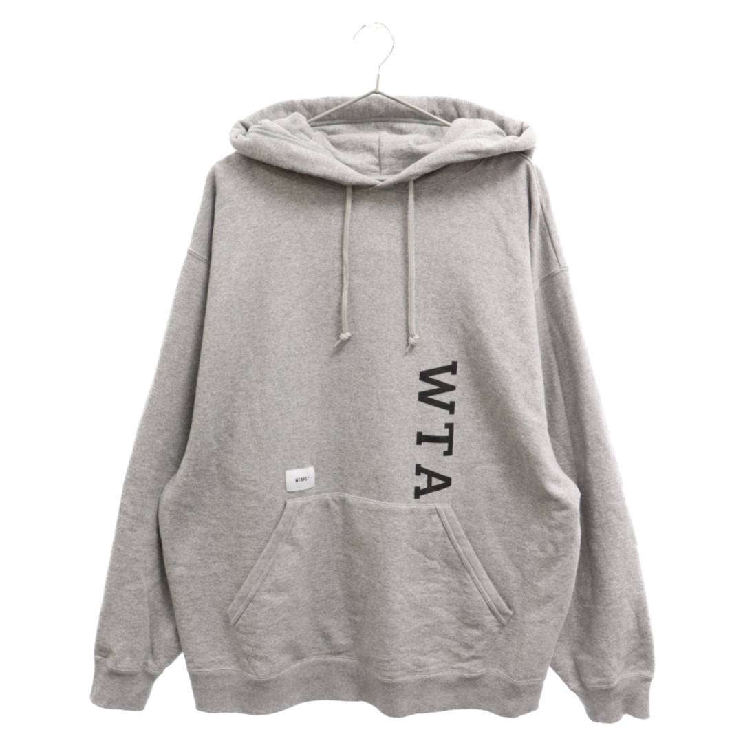 W)taps(ダブルタップス)のWTAPS ダブルタップス 23SS DESIGN 01 / HOODY COLLEGE 231ATDT-CSM01 カレッジ ロゴ パーカー グレー メンズのトップス(パーカー)の商品写真