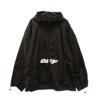 OFF-WHITE - OFF-WHITE オフホワイト 18AW ロゴプリント ジップアップ ナイロンジャケット ブラック OMEB009E18A23003