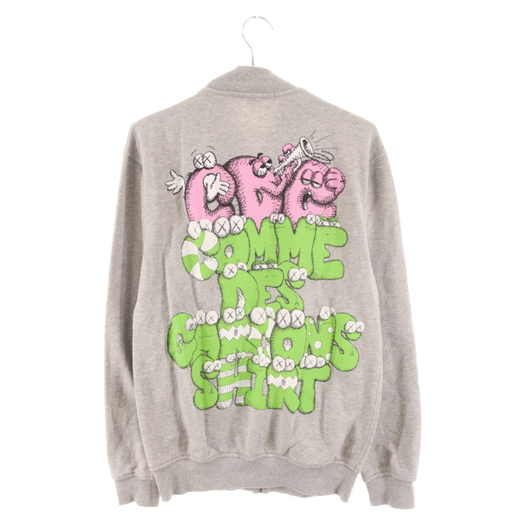 COMME des GARCONS(コムデギャルソン)のCOMME des GARCONS SHIRT コムデギャルソンシャツ ×KAWS FH-T002 グラフィックバックプリントジップアップスウェットパーカー グレー メンズのトップス(パーカー)の商品写真