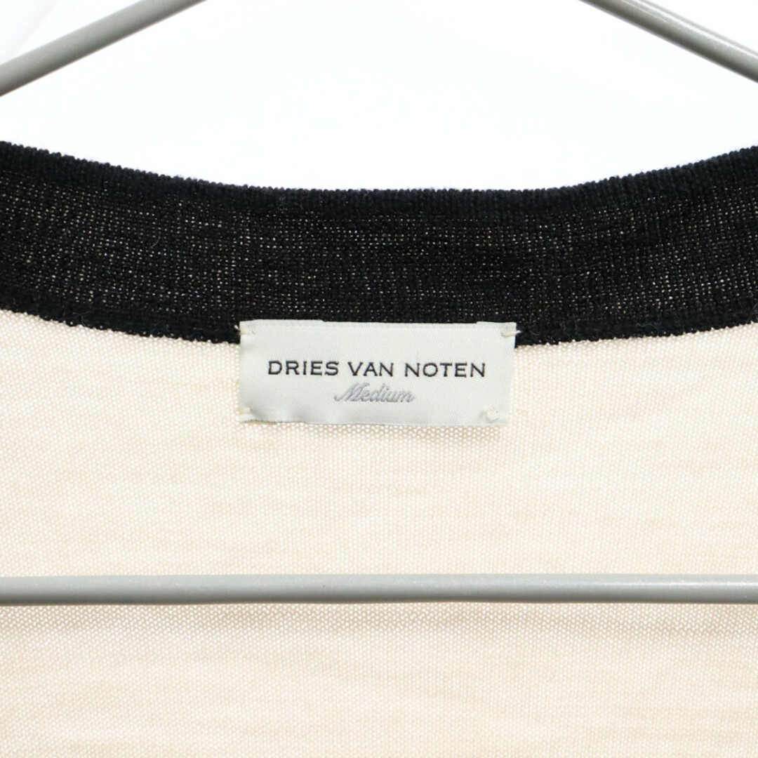 DRIES VAN NOTEN(ドリスヴァンノッテン)のDRIES VAN NOTEN ドリスヴァンノッテン Wool Cardigan ウールカーディガン アイボリー メンズのトップス(カーディガン)の商品写真