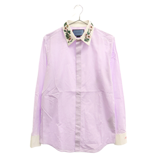 グッチ(Gucci)のGUCCI グッチ Flower Embroidery L/S Shirt 540315 フラワーエンブロイダリー 長袖シャツ ピンク(シャツ)
