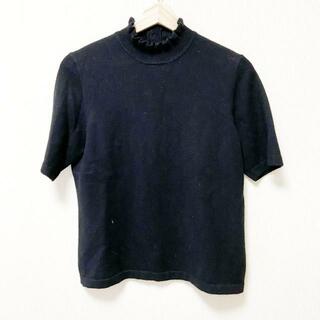 ハナエモリ(HANAE MORI)のハナエモリ 半袖セーター サイズL - 黒(ニット/セーター)
