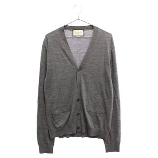 グッチ(Gucci)のGUCCI グッチ Wool Cardigan 509978 ウール カーディガン グレー(カーディガン)