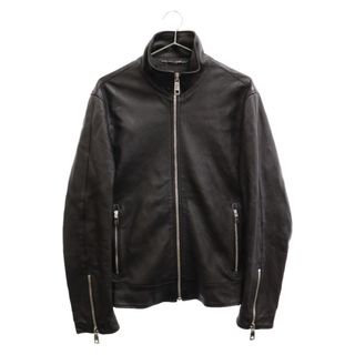 ドルチェアンドガッバーナ(DOLCE&GABBANA)のDOLCE & GABBANA ドルチェアンドガッバーナ LAMB LEATHER JACKET G9LL5L サイドスリットラムレザージャケット ブラック(フライトジャケット)