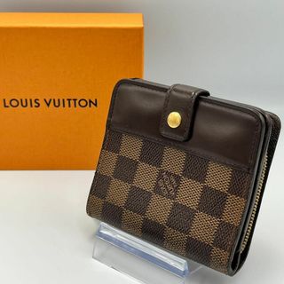 ルイヴィトン(LOUIS VUITTON)のLOUIS VUITTON コンパクトジップ ダミエキャンバス 折り財布 エベヌ(財布)