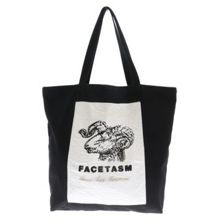 ファセッタズム(FACETASM)のFACETASM ファセッタズム 22AW×KOSUKE KAWAMURA SHEEP LOGO TOTE BAG KK-BAG-U01 シープペーパーロゴトートバッグ ブラック(トートバッグ)