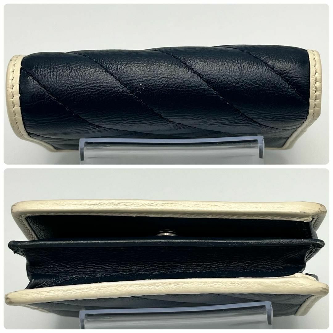Gucci(グッチ)のGUCCI GGマーモント コンパクトウォレット 二つ折り ミニ財布 ネイビー レディースのファッション小物(財布)の商品写真
