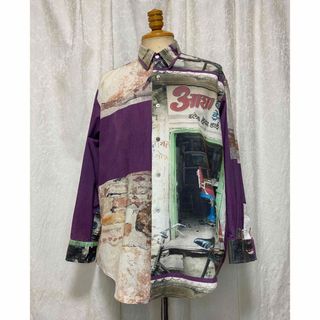 ポールスミス(Paul Smith)のポールスミス コーデュロイ シャツ グラフィック柄 ヴィンテージ 90’s M(シャツ)