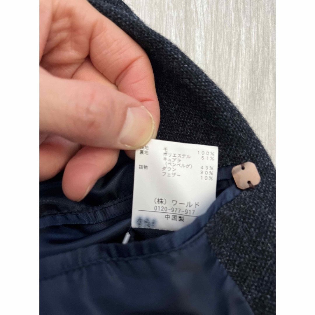 TAKEO KIKUCHI(タケオキクチ)の【MOON生地】　タケオキクチ　ダウンチェスターコート　ネイビー メンズのジャケット/アウター(チェスターコート)の商品写真