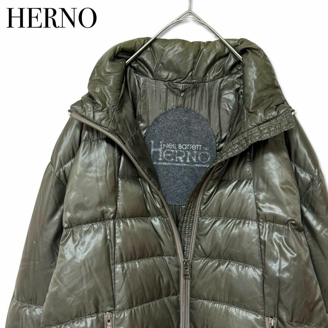 HERNO(ヘルノ)のヘルノ ダウンジャケット アウター 上着 洋服 メンズ レディース カーキ メンズのジャケット/アウター(ダウンジャケット)の商品写真