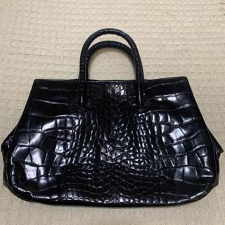 フルラ(Furla)のFURLA  ダークブラウン色のエキゾチックハンドバッグ(ハンドバッグ)