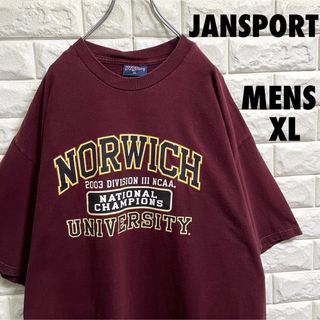 ジャンスポーツ(JANSPORT)のジャンスポーツ　カレッジロゴ　半袖Tシャツ　メンズXLサイズ(Tシャツ/カットソー(半袖/袖なし))