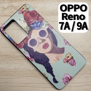OPPO Reno 7A / 9A スマホケース サングラスガール(Androidケース)