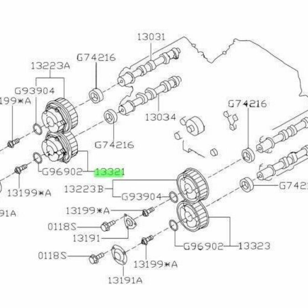 新品未使用　インプレッサ WRX STi カムスプロケット　右