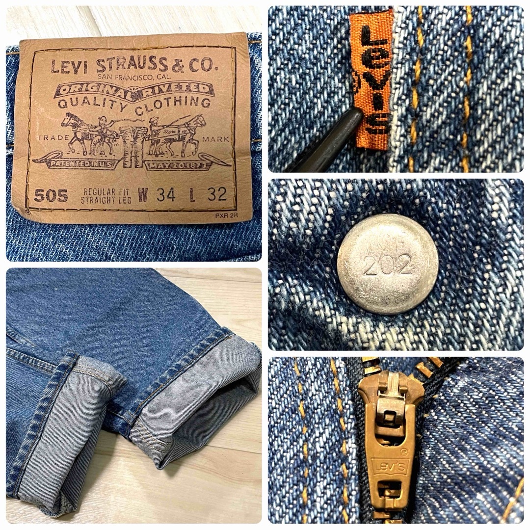 Levi's(リーバイス)の90s LEVI'Sリーバイス 505 デニムパンツ W34 オレンジタブ 希少 メンズのパンツ(デニム/ジーンズ)の商品写真