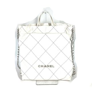 シャネル(CHANEL)のシャネル CHANEL CHANEL22 スモール AS3313 ハンドバッグ 2WAYバッグ チェーン リュックサック リュックサック ラムスキン ホワイト 美品(リュック/バックパック)