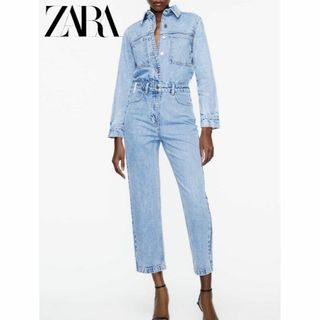 ザラ(ZARA)の16 ZARA Z1975 ストレート デニム オールインワン XS(オールインワン)