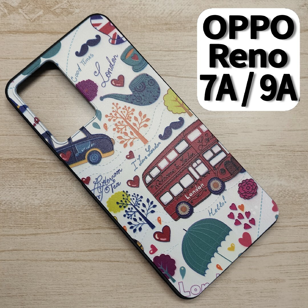 OPPO Reno 7A / 9A スマホケース ロンドンの街並み スマホ/家電/カメラのスマホアクセサリー(Androidケース)の商品写真