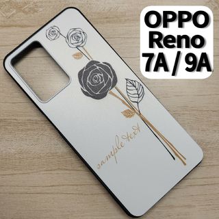 OPPO Reno 7A / 9A スマホケース ブラックローズ(Androidケース)