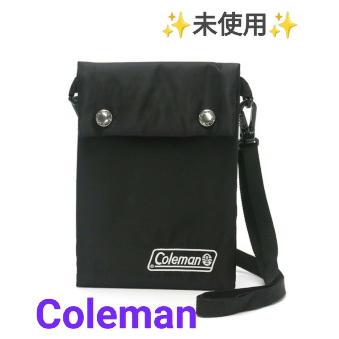 Coleman(コールマン)の【№464】✨コールマン ネックポーチ Coleman  黒 アウトドア フェス メンズのバッグ(ショルダーバッグ)の商品写真