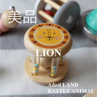 美品　木製おもちゃAdnil LAND RATTLE ANIMAL(がらがら/ラトル)