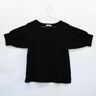 シマムラ(しまむら)のカットソー　ブラック(Tシャツ(半袖/袖なし))