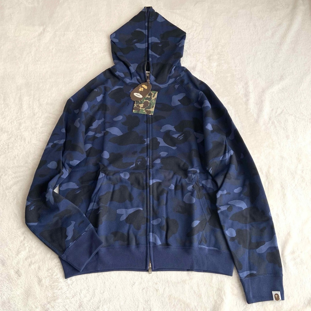 A BATHING APE(アベイシングエイプ)の新品★ア ベイシング エイプ★ジップアップ パーカー★ブルー★M メンズのトップス(パーカー)の商品写真