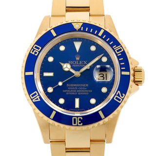 ロレックス(ROLEX)のロレックス サブマリーナ デイト 16618 ブルー D番 メンズ 中古 腕時計(腕時計(アナログ))