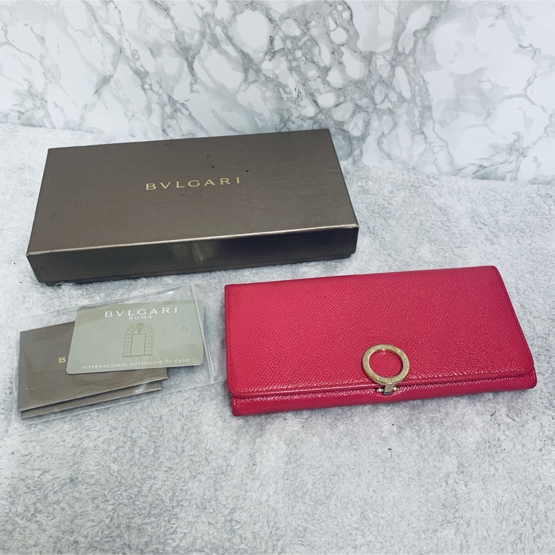 BVLGARI(ブルガリ)のブルガリ　長財布　ビーゼロワン　ピンク　ロゴクリップ　ギャランティーカードつき レディースのファッション小物(財布)の商品写真