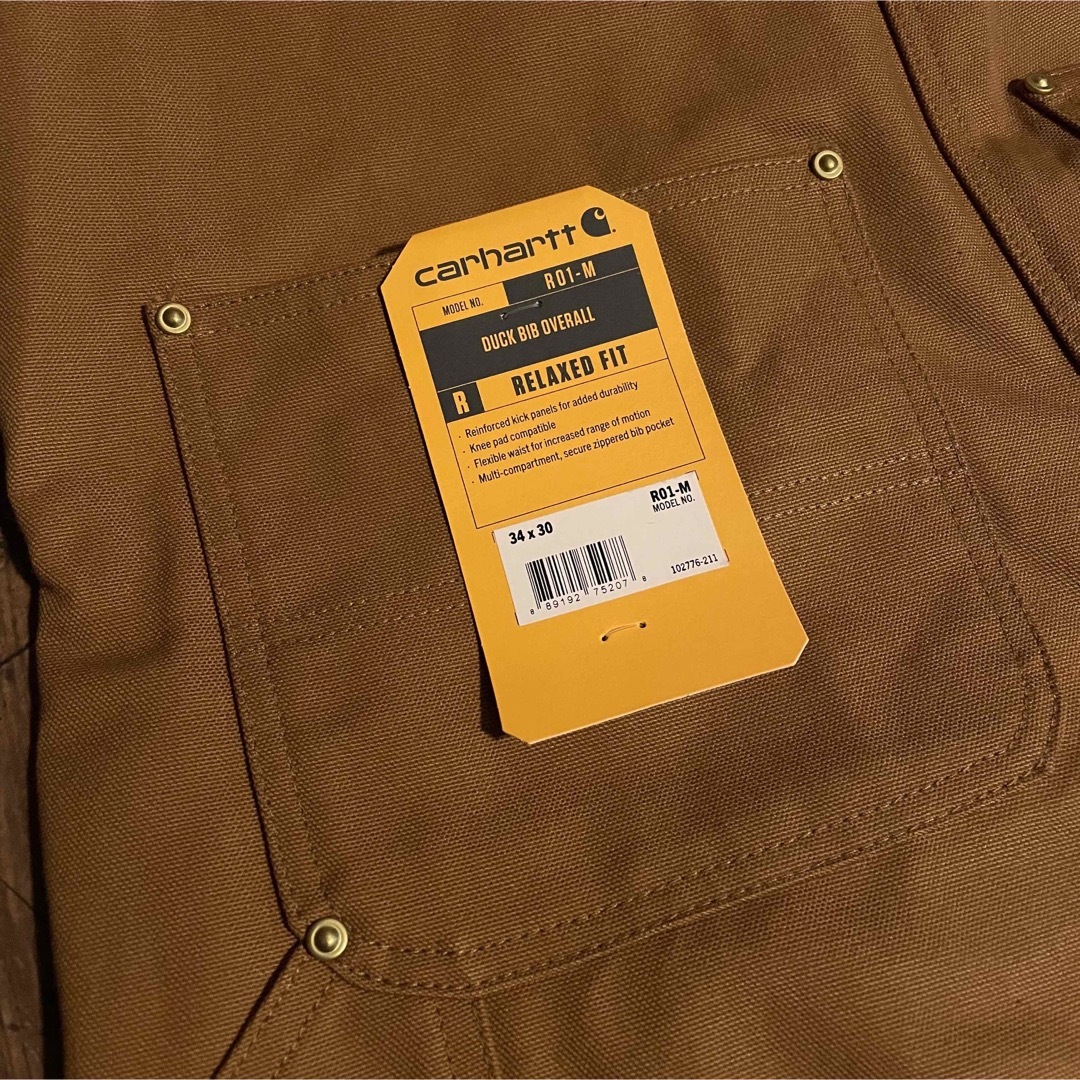 carhartt(カーハート)のカーハート ダック オーバーオール ブラウン 34 × 30 102776 メンズのパンツ(サロペット/オーバーオール)の商品写真