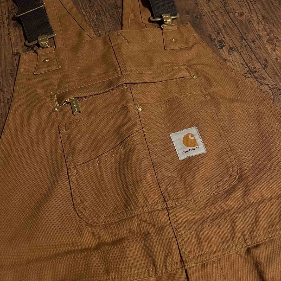 carhartt(カーハート)のカーハート ダック オーバーオール ブラウン 34 × 30 102776 メンズのパンツ(サロペット/オーバーオール)の商品写真