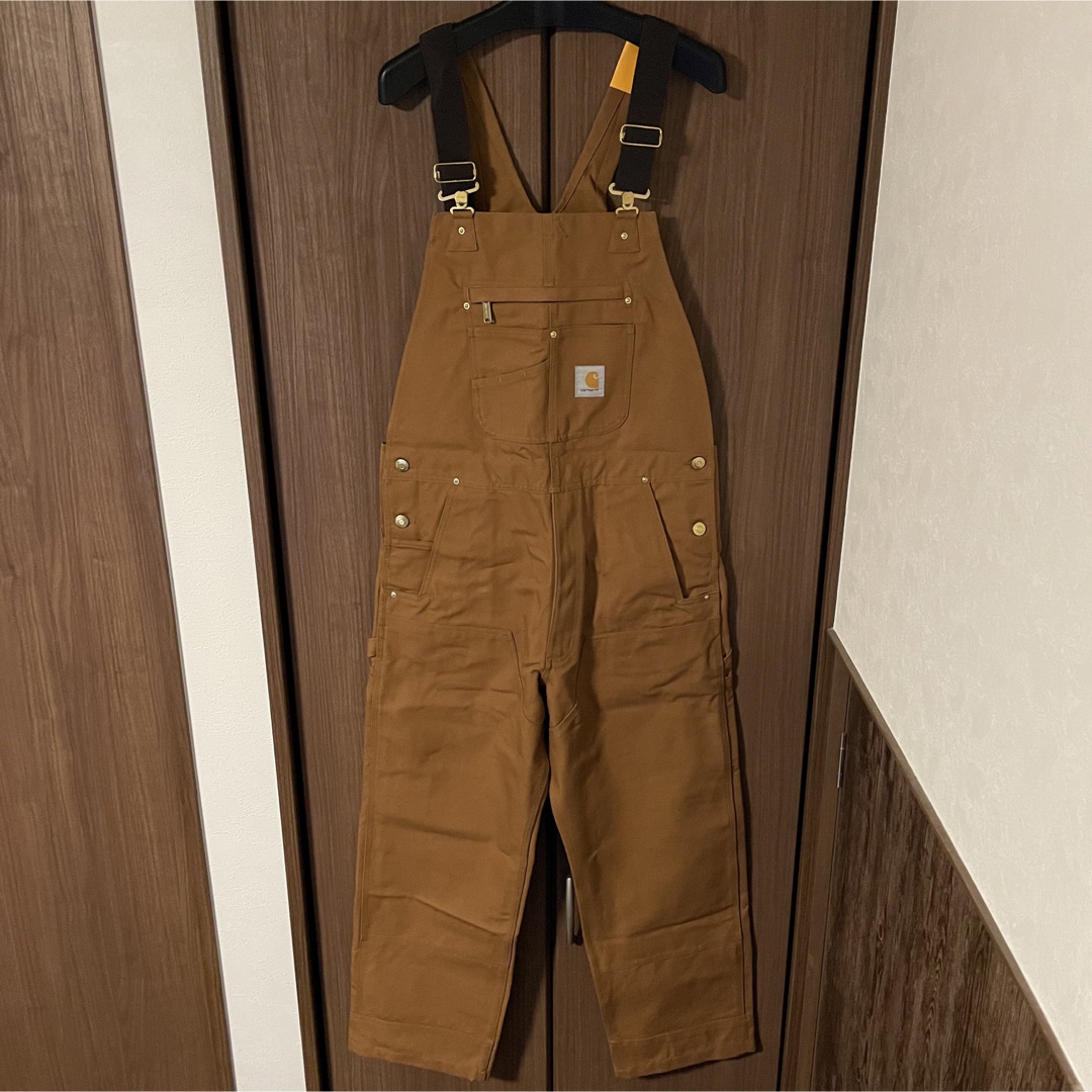 carhartt(カーハート)のカーハート ダック オーバーオール ブラウン 34 × 30 102776 メンズのパンツ(サロペット/オーバーオール)の商品写真