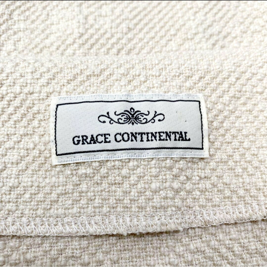 GRACE CONTINENTAL(グレースコンチネンタル)のGRACE CONTINENTAL　七分袖カットソー　花刺繍 レディースのトップス(カットソー(長袖/七分))の商品写真