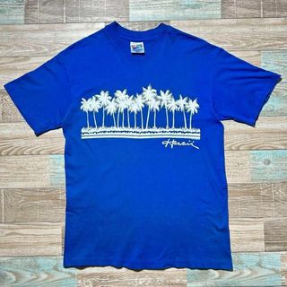 ヘインズ(Hanes)のUSA製 Hawaii ハワイ Tシャツ ヴィンテージ ヤシの木 パームツリー(Tシャツ/カットソー(半袖/袖なし))