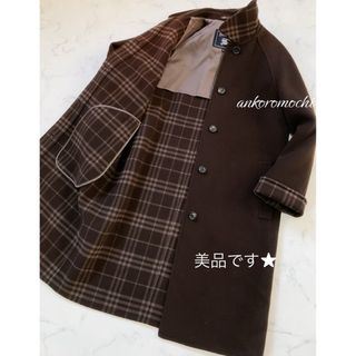 BURBERRY - 高級【美品★羊毛カシミヤコート】BURBERRY、バーバリー、人気、希少