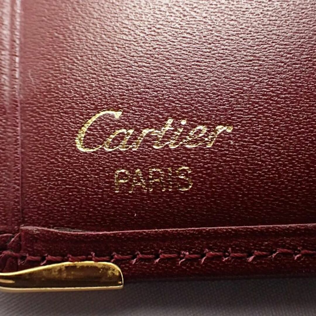 Cartier(カルティエ)のCARTIER カルティエ マストライン 長札入れ 二つ折り 財布 札入れ 長財布 L300078 ボルドー レザー 中古A- 【送料無料】 A-8385【質屋出品】 メンズのファッション小物(長財布)の商品写真