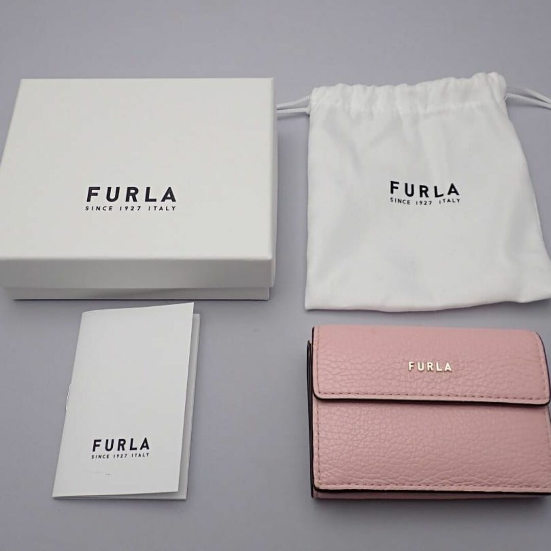 Furla(フルラ)のFURLA フルラ 三つ折り財布 バビロン ミニ財布 レディース PCY9UNO ピンク 中古B+ 【送料無料】 A-8388【質屋出品】 レディースのファッション小物(財布)の商品写真