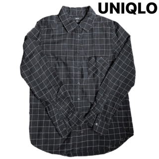 ユニクロ(UNIQLO)のO UNIQLO チェック 長袖 襟付き シャツ グリッド(シャツ/ブラウス(長袖/七分))