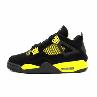 ナイキ(NIKE)のナイキ NIKE ■ 【 AIR JORDAN 4 RETRO BLACK/WHITE-TOUR YELLOW DH6927 017 】 エア ジョーダン 4 サンダー スニーカー　f20756(スニーカー)